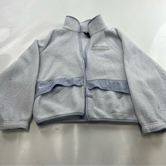 nike women’s lilac zip up sherpa jacket S L91-35 - Picture 2 of 6